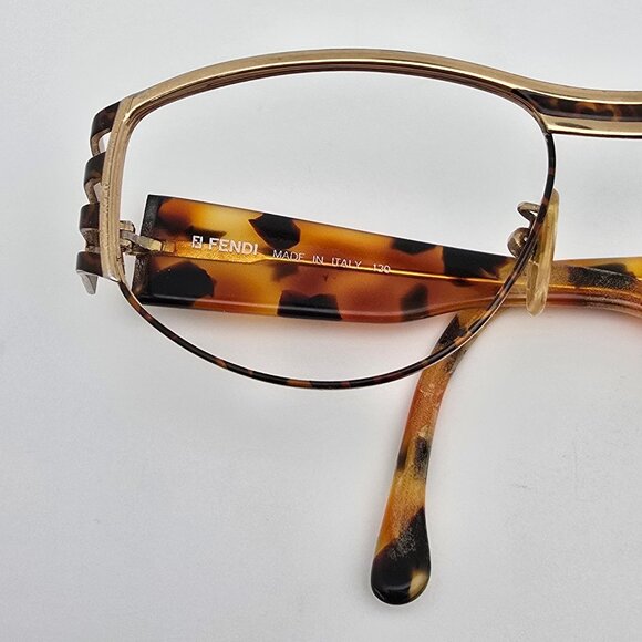 Fendi FS118 Tortoise Gold Sunglasses Frame w/ Case Italy 58-16-130 main image 14
